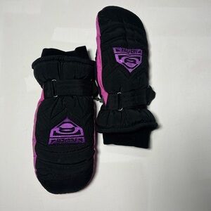 Reusch GORE-TEX Mittens Black Leather Palms Insulated Ski Snowboard Women’s L